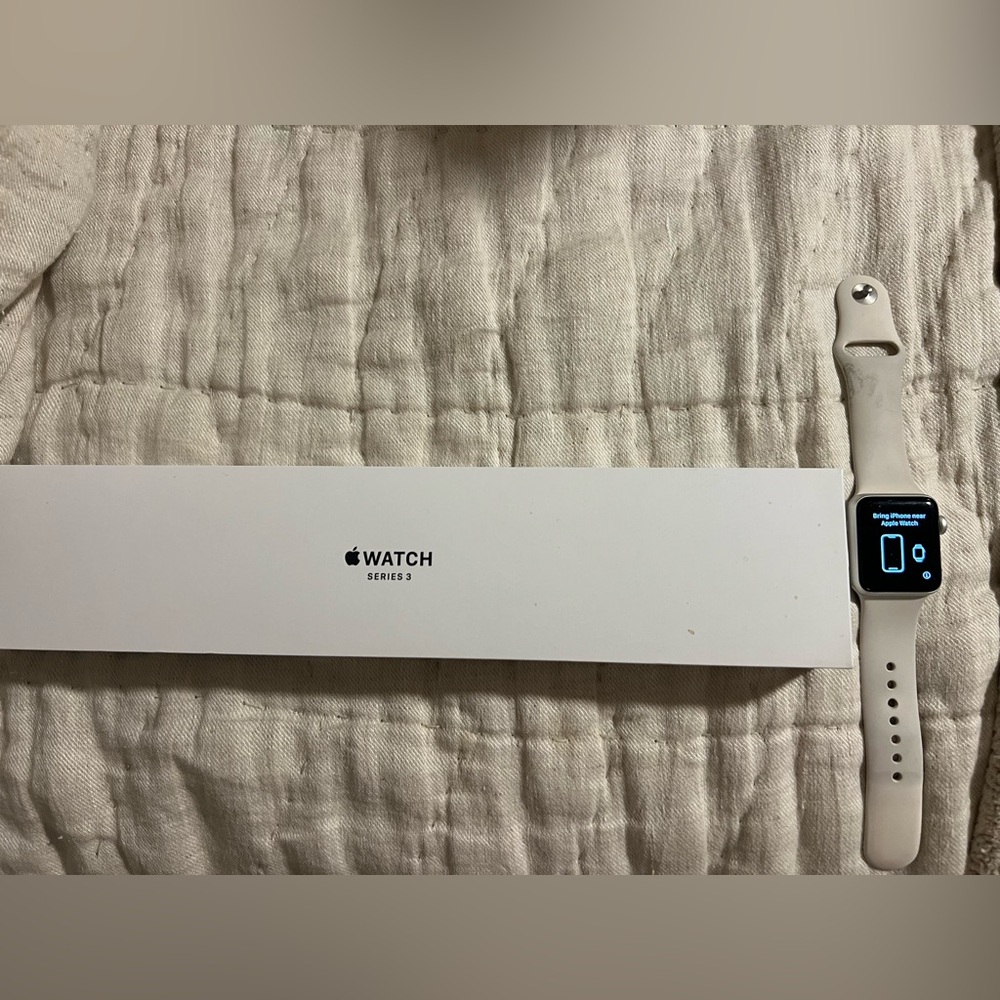 Apple Watch Series 3 with White Strap